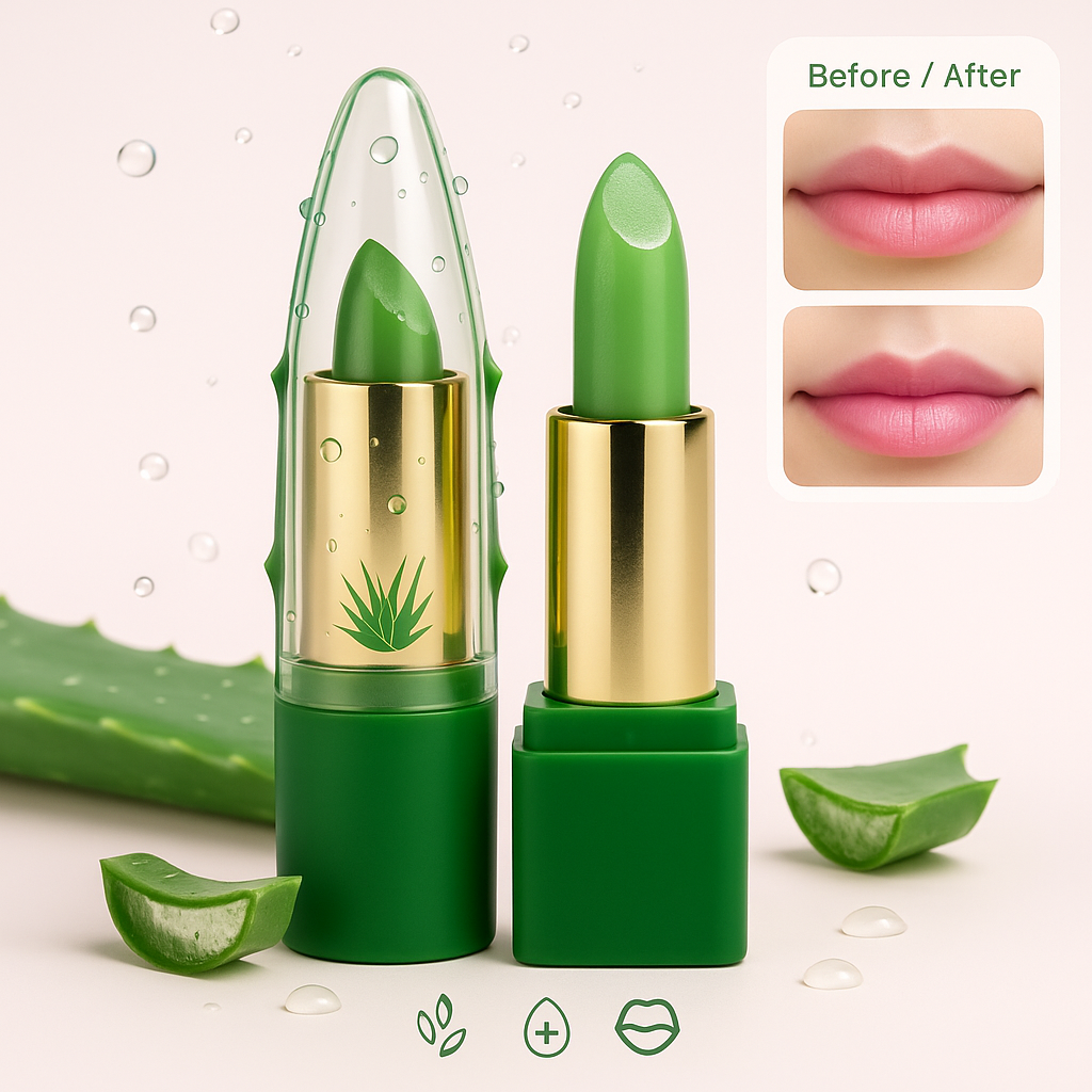 Baume à Lèvres Magique à l’Aloe Vera – Hydrate, Protège & Donne une Couleur Naturelle